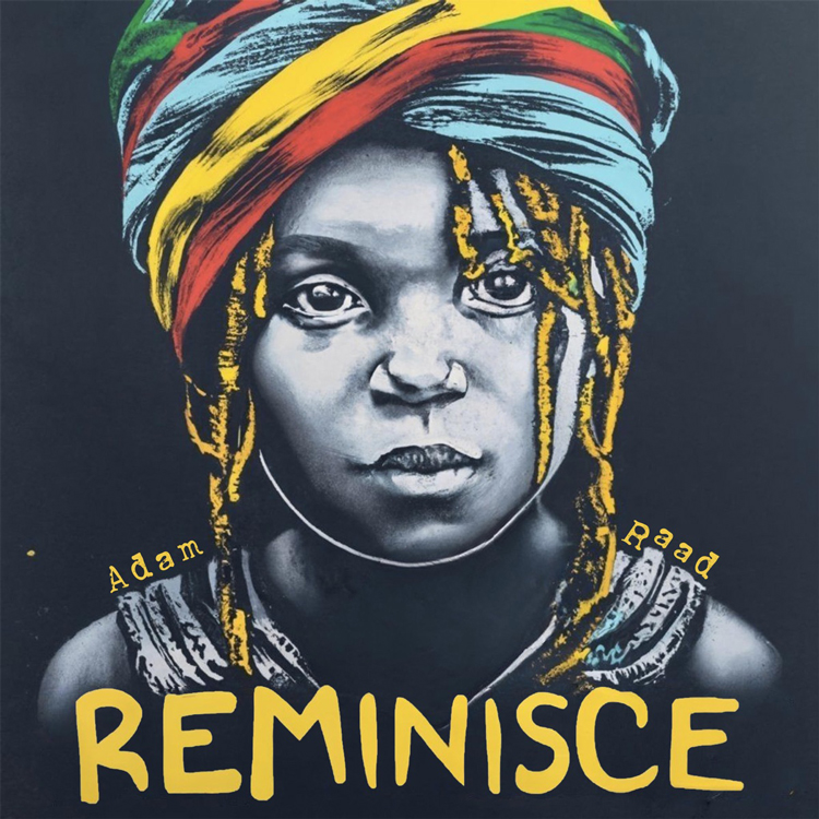 Adam Raad Reminisce, single artwork. an illustration of a chilg wearing a colorful rasta head covering.