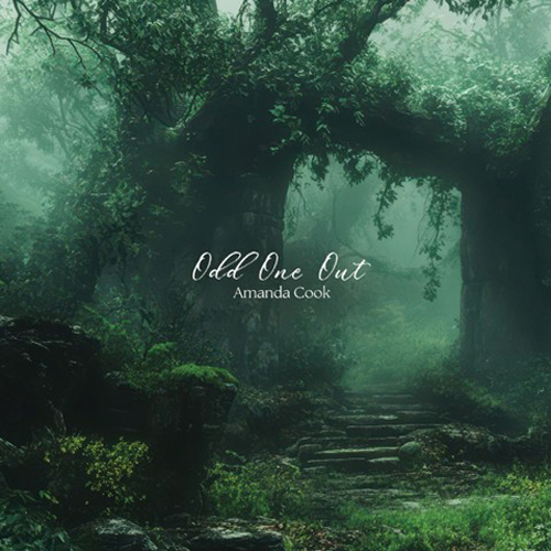 Amanda Cook - Odd One Out cover artwork. A misty green forest.
