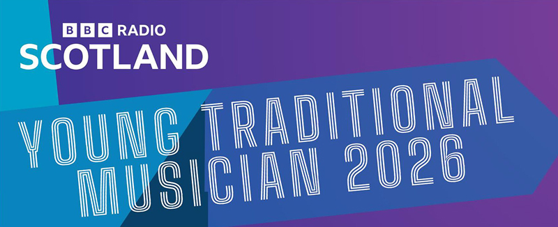 BBC Radio Scotland 2026 Young Traditional Musician purple and blue banner