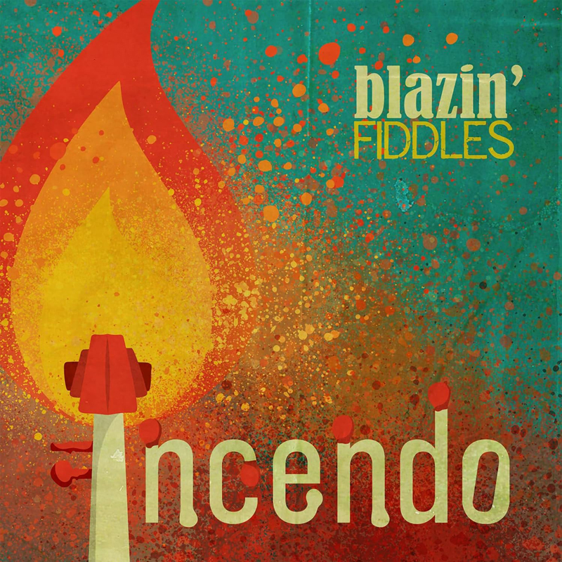 Blazin’ Fiddles - Incendo cover artwork. An illustration of a match lighting up.