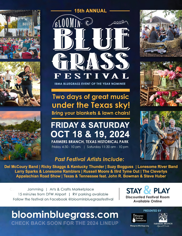 Bloomin' Bluegrass Festival 2024 flyer