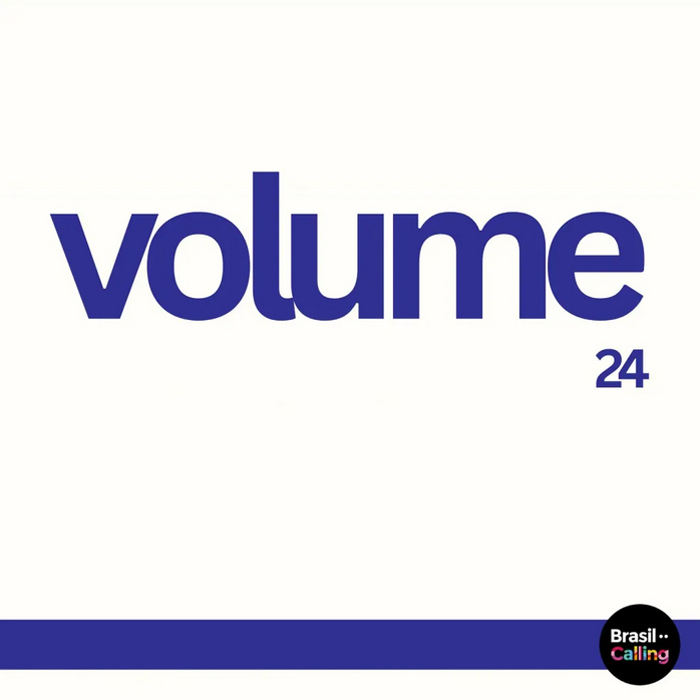 Brasil Calling Vol. 24 cover artwork. A white background with the word volume in large purple font.