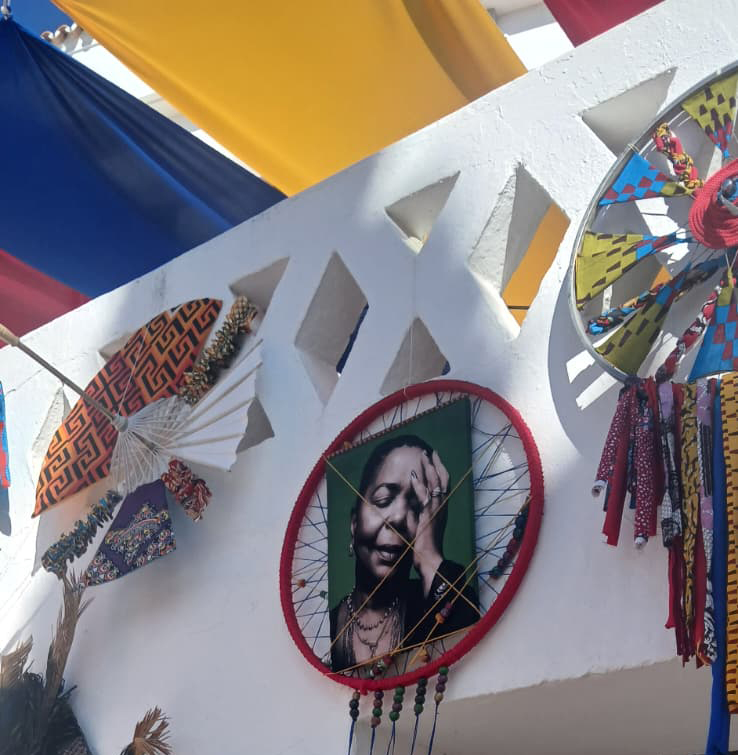 Festival Med 2025. A photo of a plate with Cesaria Evora's face.