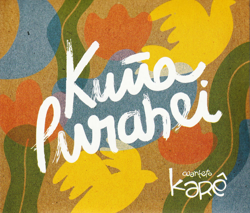 Cuarteto Karê - Kuña Purahei cover artwork. A color illustration with two yellow birds.