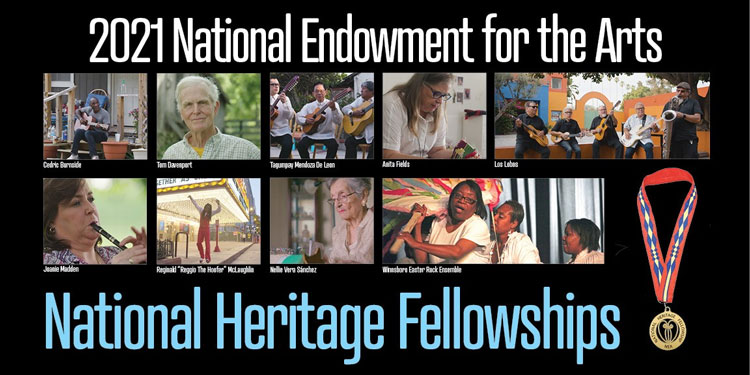 poster for the Culture of America: A Cross-Country Visit with the 2021 National Endowment for the Arts National Heritage Fellows