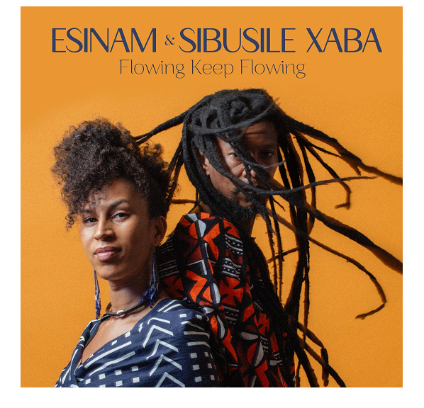Esinam and Sibusile Xaba -Flowing Keep Flowing cover artwork. A color photo of both artists.