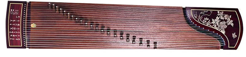 FFYUEEE Professional Rosewood Guzheng, 163Cm Photo from above.