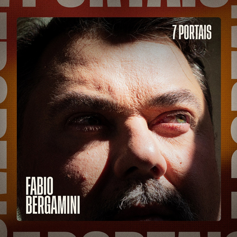 Fabio Bergamini - 7 Portais cover artwork. A headshot of the artist.