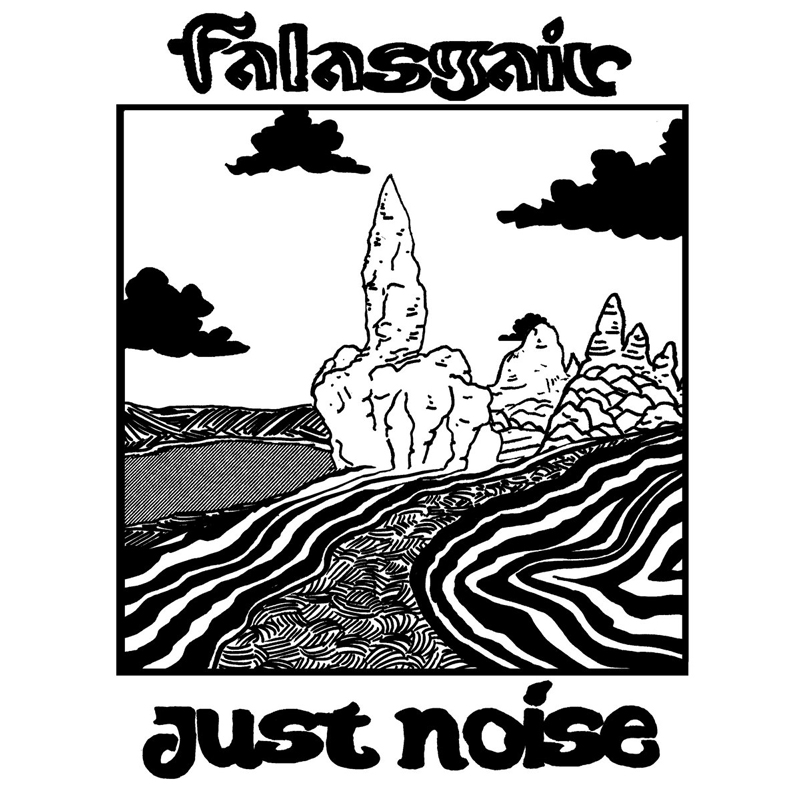 cvover artwork. A black and white landscape illustration.