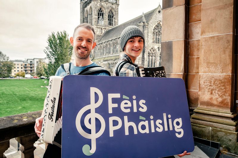 Feis Phaislig Director Grant McFarlane and tutor Daniel Small