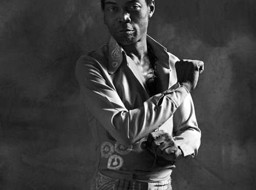 Fela Kuti black and white image - Photo by Bernard Matussiere