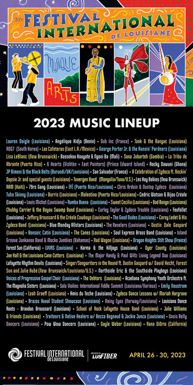 Festival International de Louisiane 2023 poster