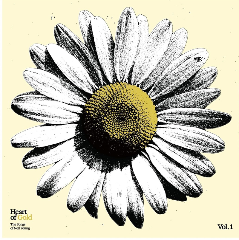 Various Artists – Heart of Gold: The Songs of Neil Young, Vol. 1. Cover design. An illustration of a daisy.