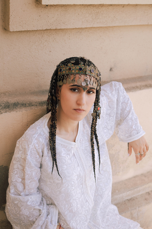 Ikram photo wearing a traditional Berber outfit