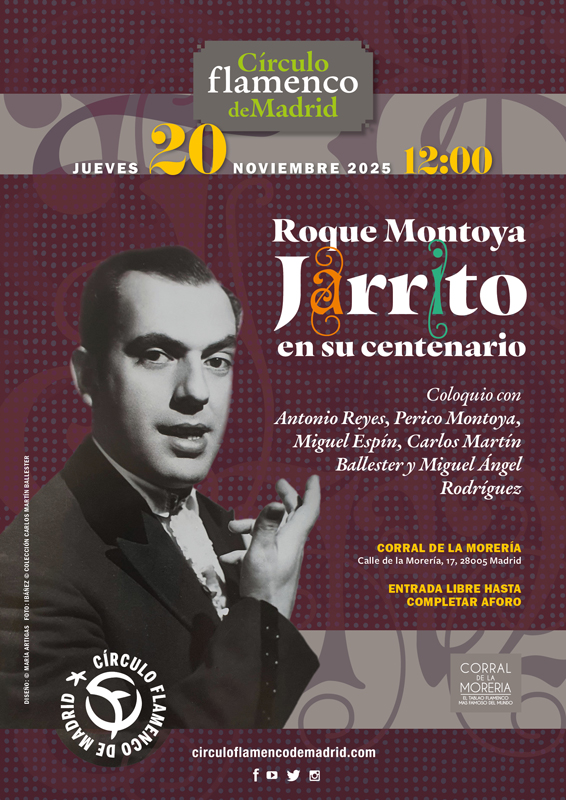 Roque Montoya "Jarrito" en su centenario poster. A black and white photo of Jarrito.