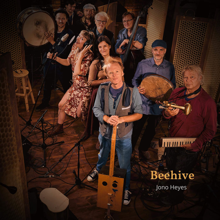 Jono Heyes and Beehive - For Toumani. Cover of Beehive album, band photo.