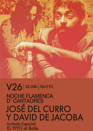 José del Curro y David de Jacoba concert poster. A collage of the two artists.