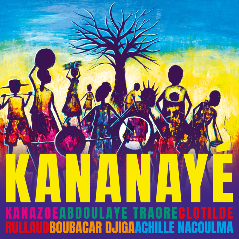 Kananayécover artwork. A colorful illustration of African women working in a field.