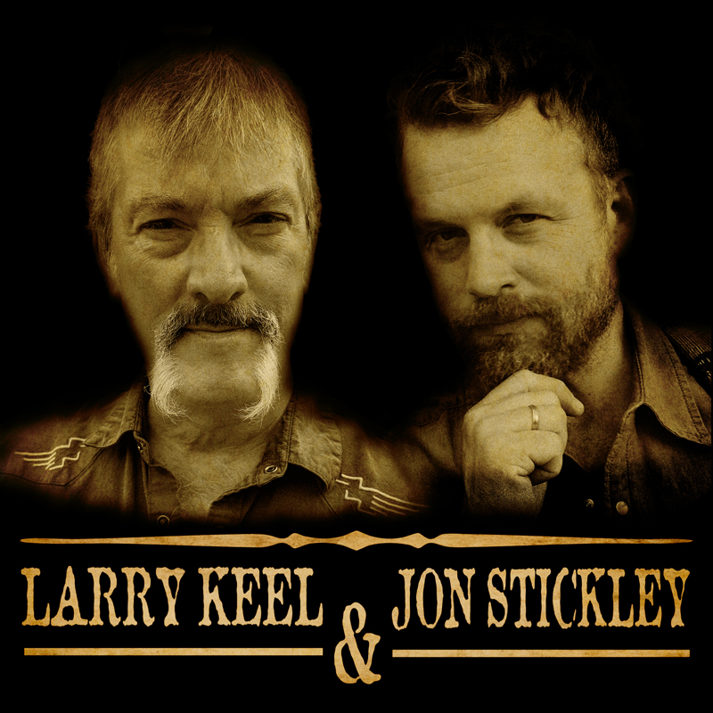 Larry Keel and Jon Stickley cover artwork. A photo of the two bearded artists.