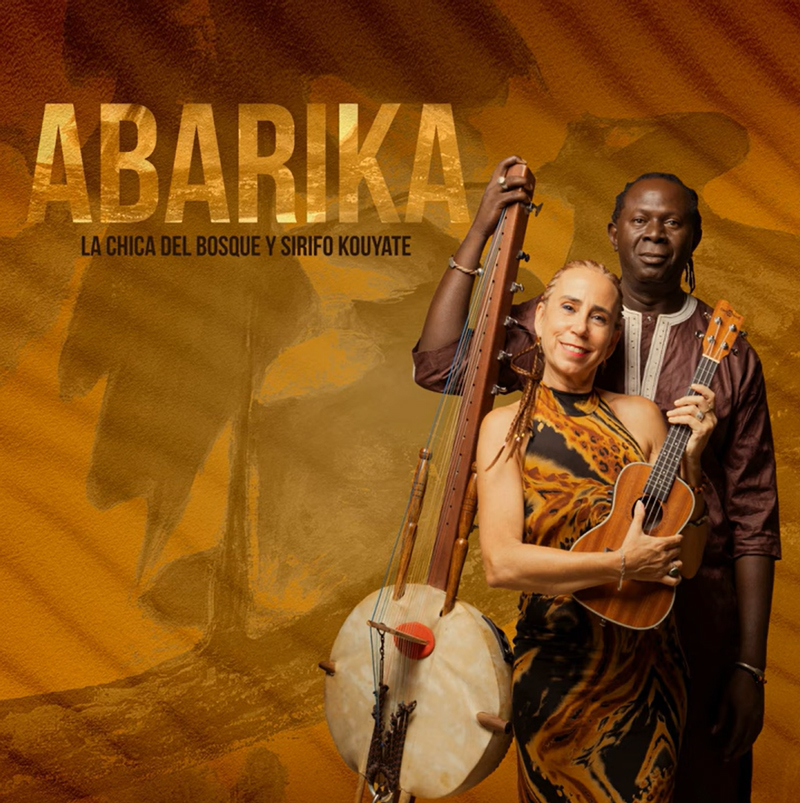 La Chica del Bosque Abarika World Music cover artwork. A photo of the two musicians.