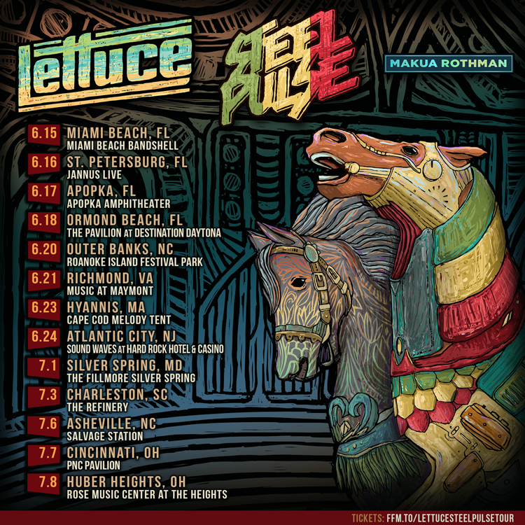 The Lettuce and Steel Pulse tour poster