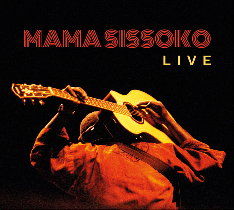 Mama Sissoko - Live cover artwork, holding a guitar