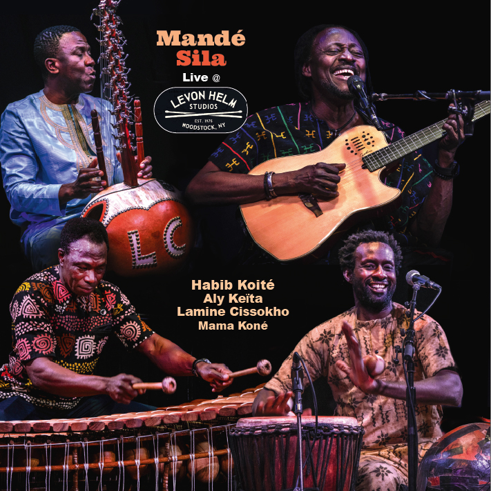 Mandé Sila - Live @ Levon Helm Studios cover artwork. A collage of four photos of the artists playing live.