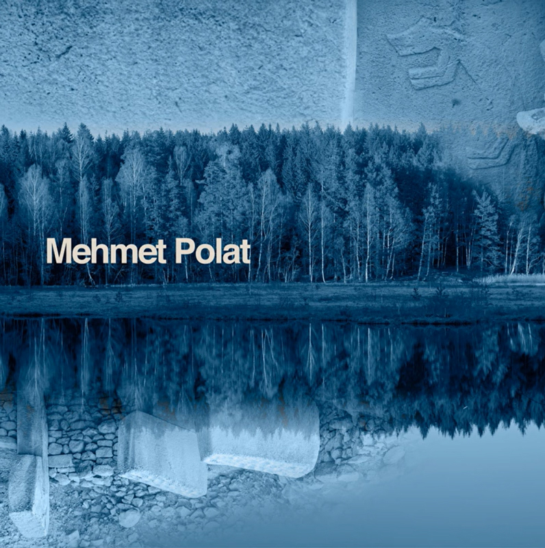 The album cover features a serene, blue-toned landscape dominated by a dense forest reflected perfectly on a calm body of water. Above the reflection, the name Mehmet Polat appears in simple typography.