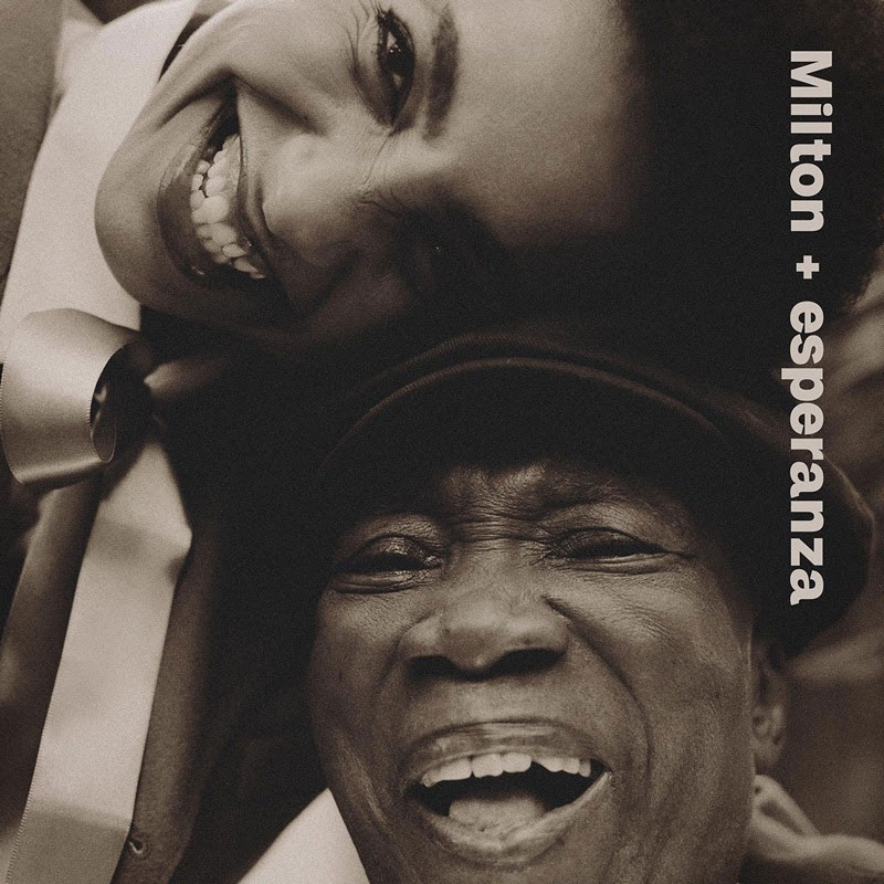 Milton + Esperanza cover artwork. A photo of the two artists smiling.