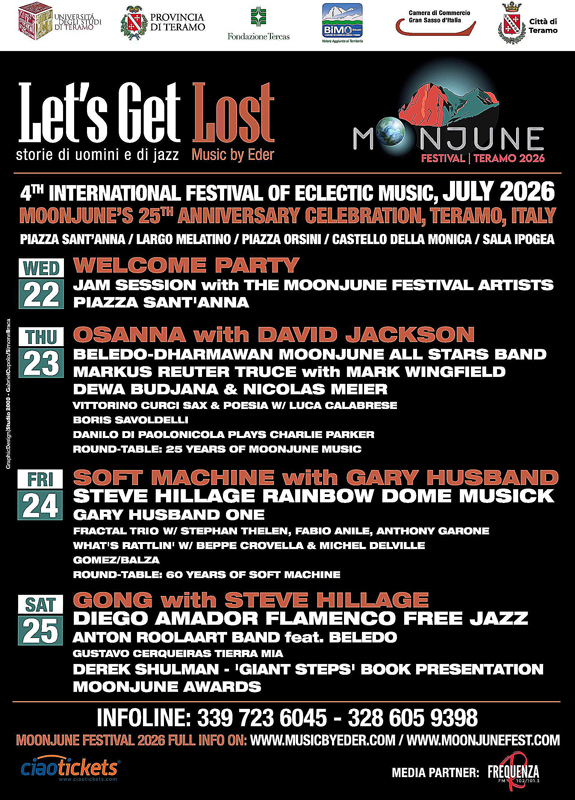 4th MoonJune Festival: International Festival of Eclectic Music poster. Festival program