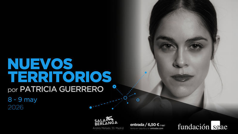 Nuevos Territorios by Patricia Guerrero banner. Includes a headshot of Patricia.