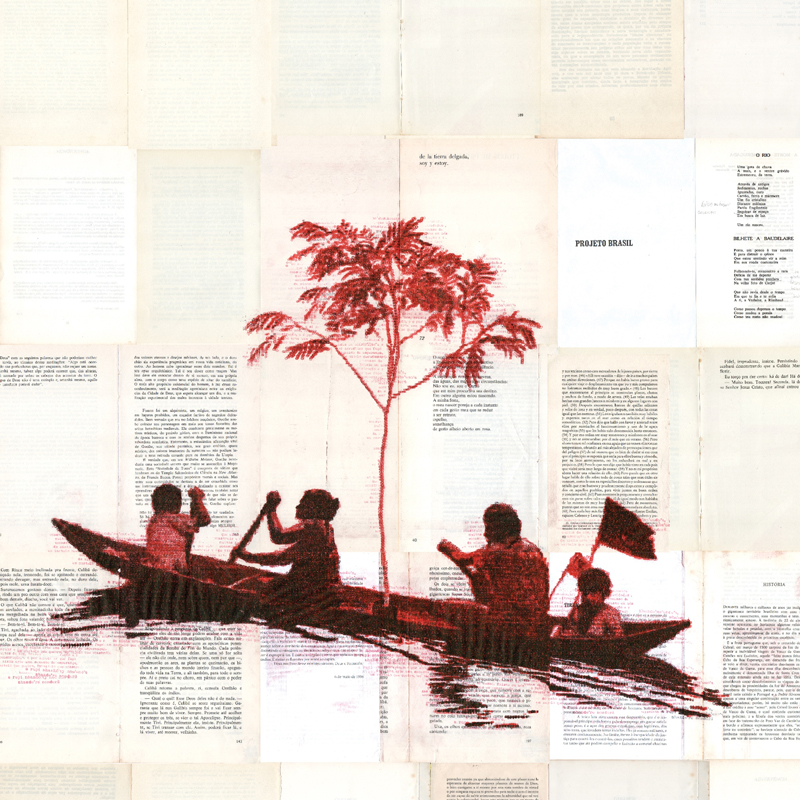 Nomade Orquestra - Terceiro Mundo cover artwork. an image of people in a kayak paddling.