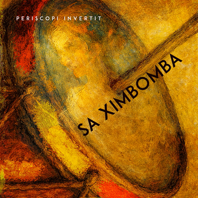 Periscopi Invertit Sa Ximbomba cover artwork. an illustration of a friction drum: a ximbomba or zambomba.