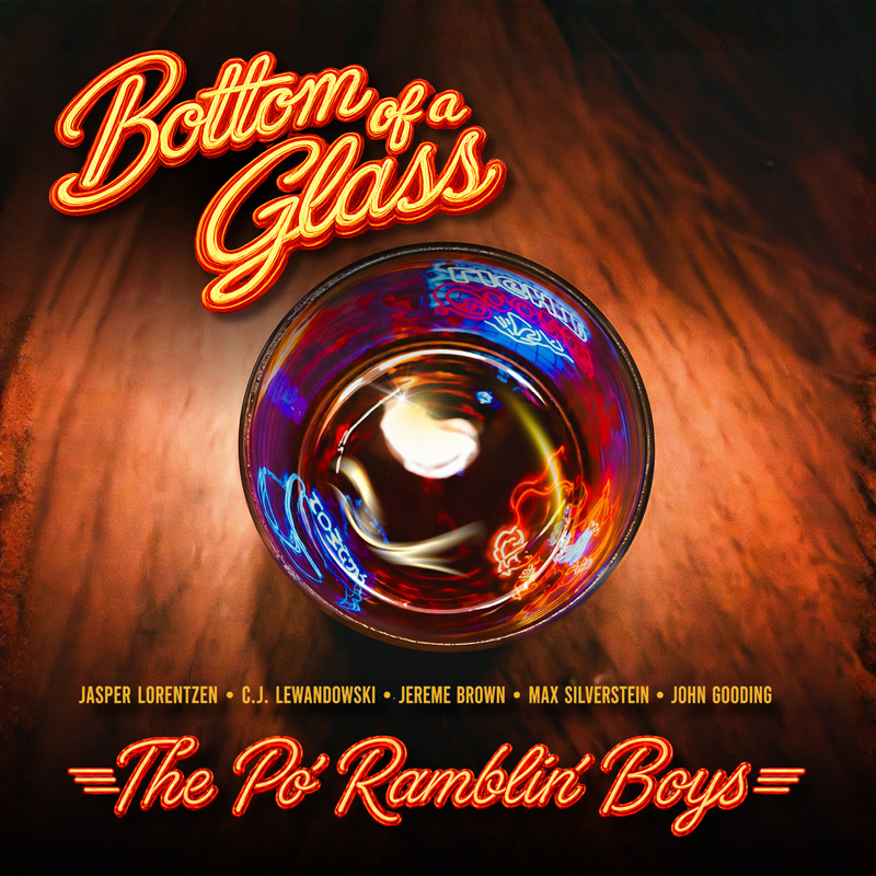 Po’ Ramblin’ Boys - Bottom of a Glass cover artwork. An image of a glass seen from above.