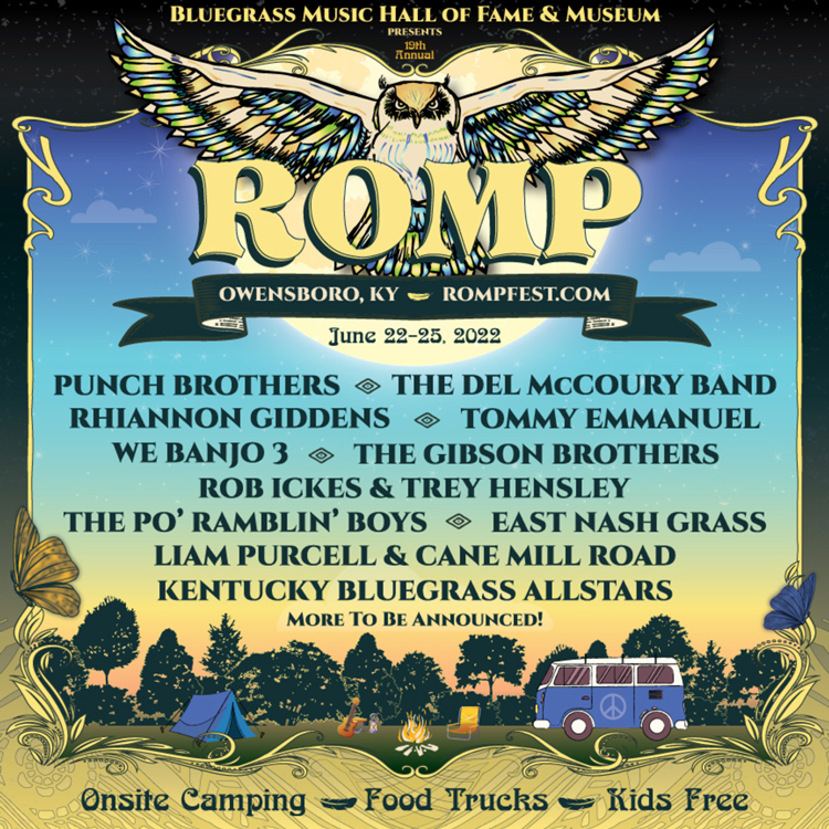 ROMP Bluegrass and Roots Festival Announces 2022 Initial Lineup World