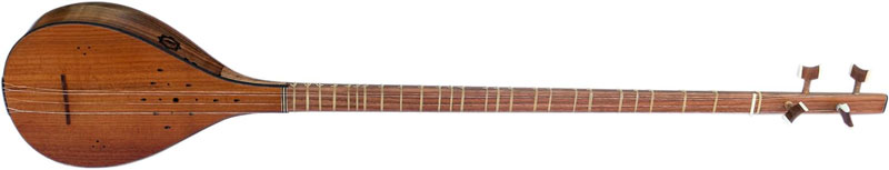 Professional walnut setar MOS-4 horizontal view