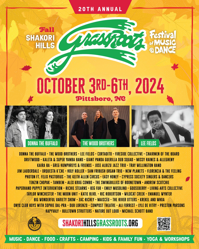 Shakori Hills GrassRoots Festival of Music & Dance 2024 poster