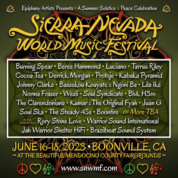 Sierra Nevada World Music Festival, 2023 poster