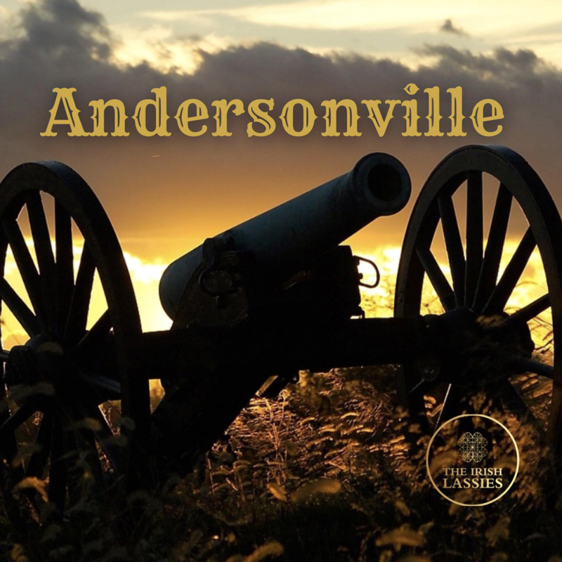 The Irish Lassies Andersonville cover artwork. a picture of a Civil Was Era cannon