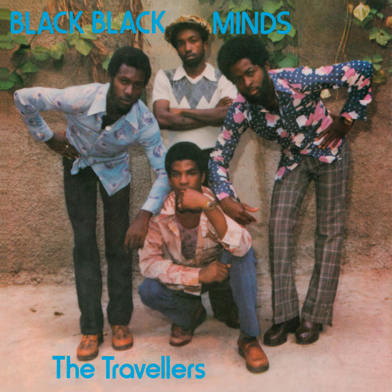 The Travellers - Black Black Mind cover artwork. A photo of the band.