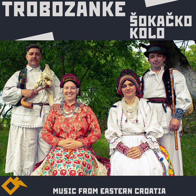 Trobozanke - Šokačko Kolo: Music from Eastern Croatia cover artwork. A photo of the four artists.