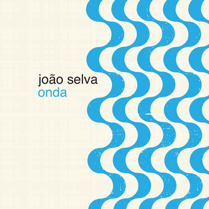 João Selva - Onda cover artwork. 5 vertical blue wave lines over a white background.