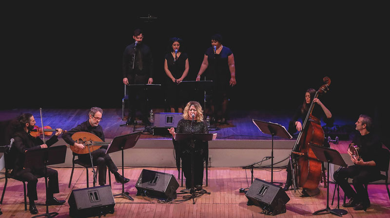 Takht al-Nagham on stage at Roulette, 2022