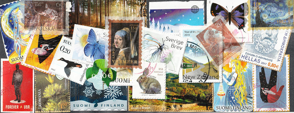 stamp collage