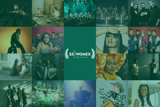 WOMEX 2025. Collage of showcase artist photos.