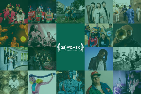 WOMEX 2025 artists, second batch. Collage of photos.