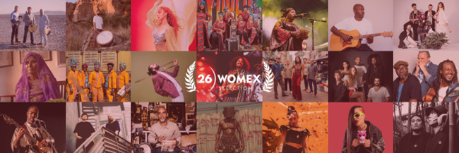 Photo collage of the WOMEX 2026 second set of artists announced.